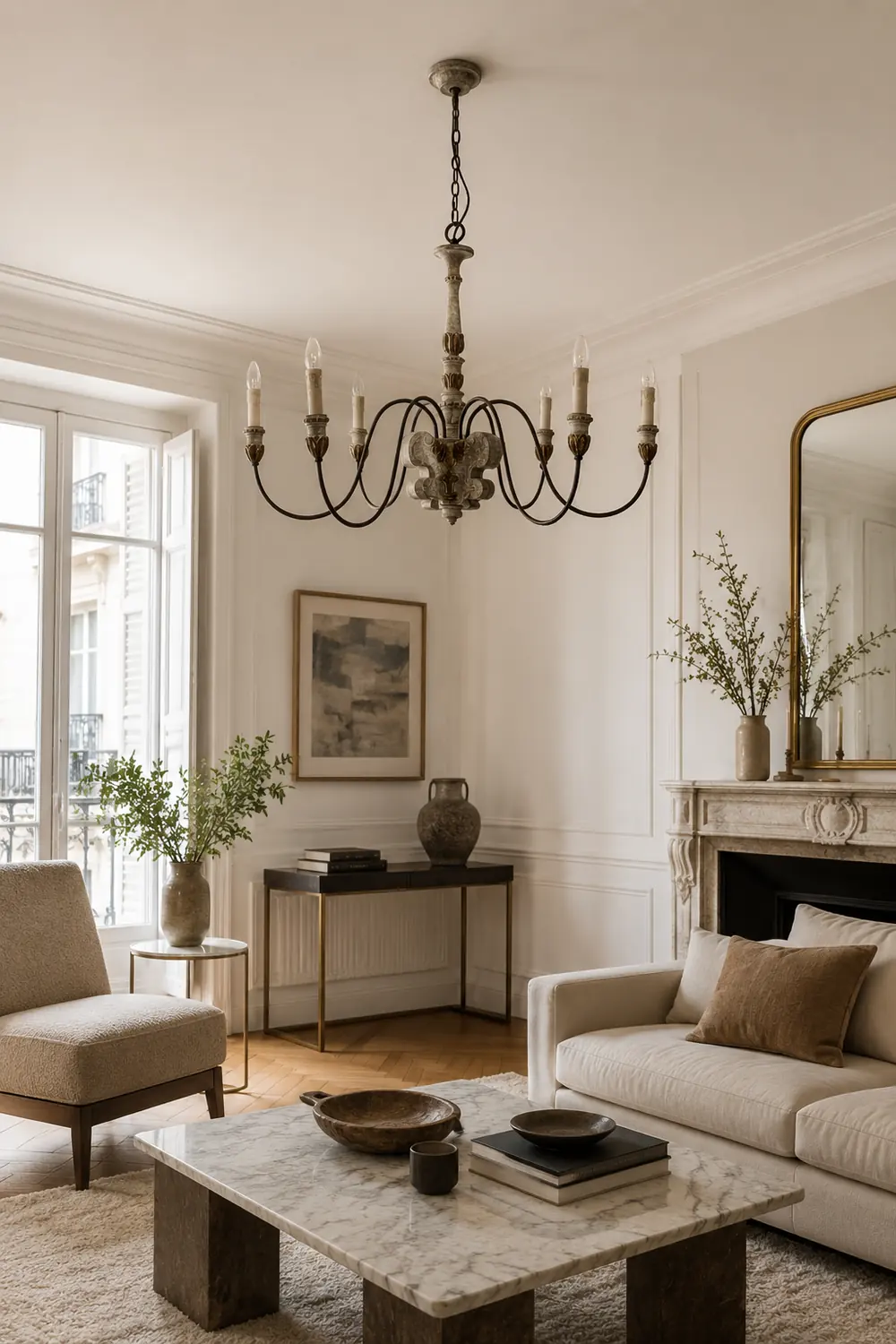 Silva Retro Design LED Chandelier Bronze Metal Living Room - Lumpaz
