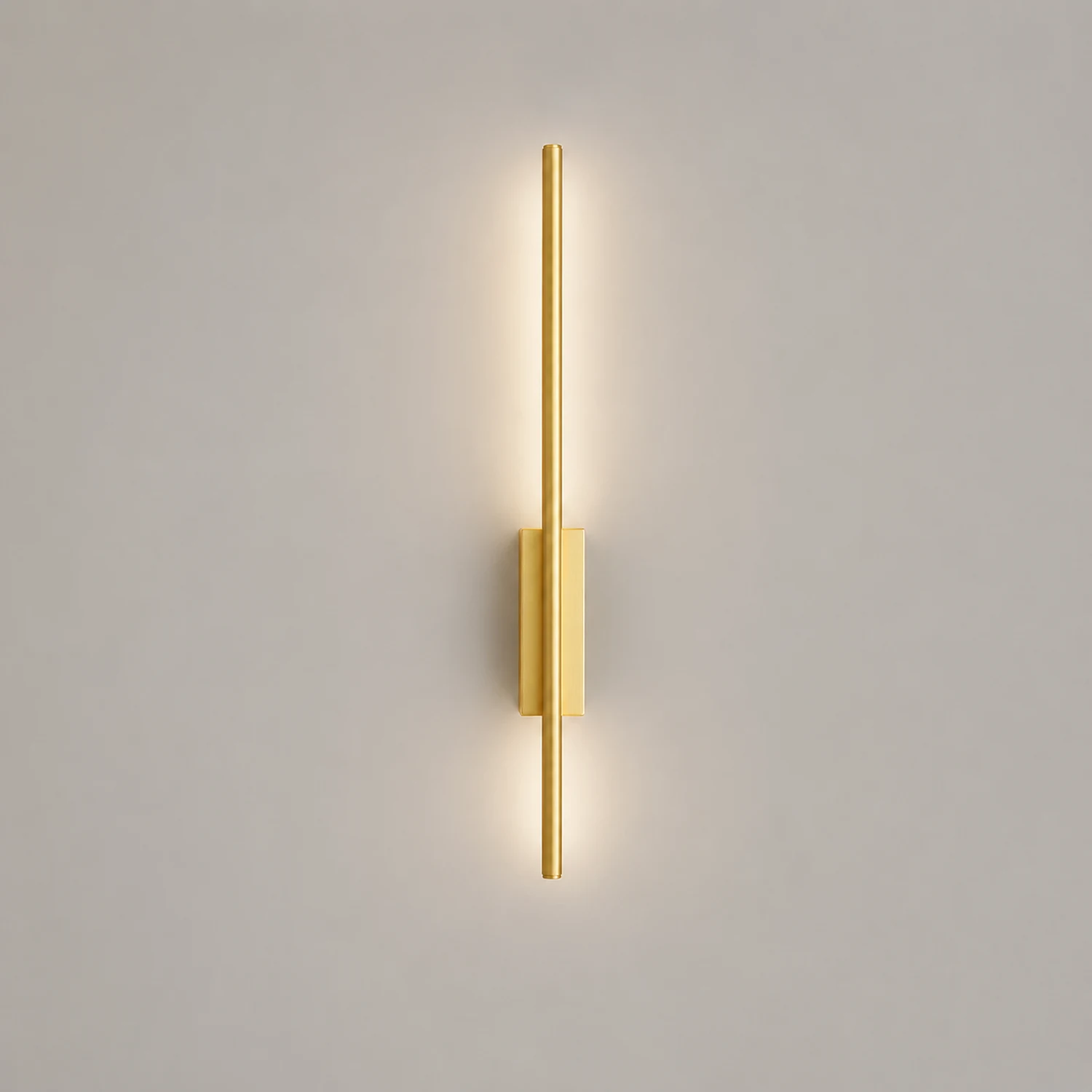 Edge Modern Linear Metal&Acrylic Bedroom Wall Lamp, Black/Brass - Lumpaz