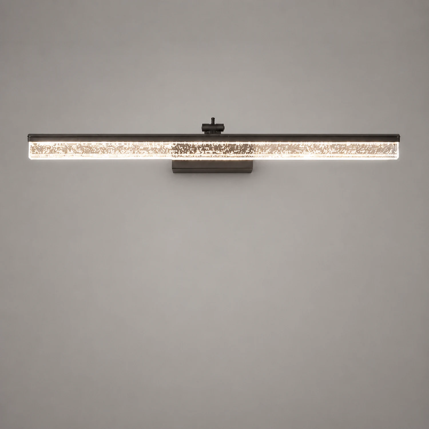 Edge Minimalist Linear Metal/Acrylic Mirror Front Vanity Wall Lamp, Black/White/Silver - Lumpaz