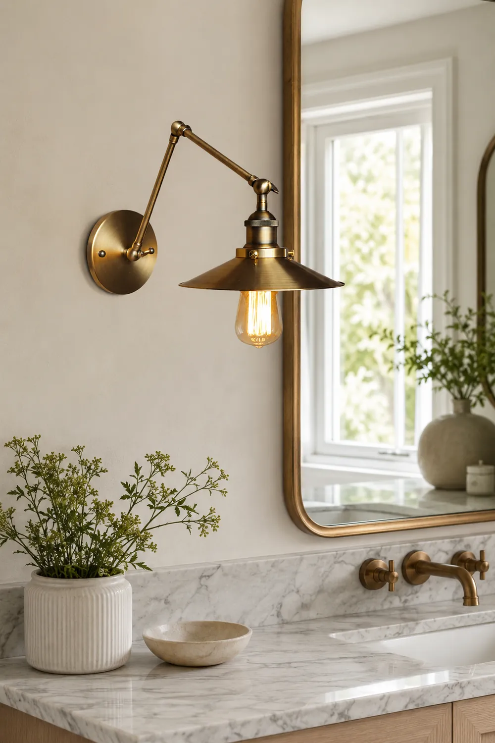 Alessio Vintage Adjustable Wall Lamp, Bedroom - Lumpaz