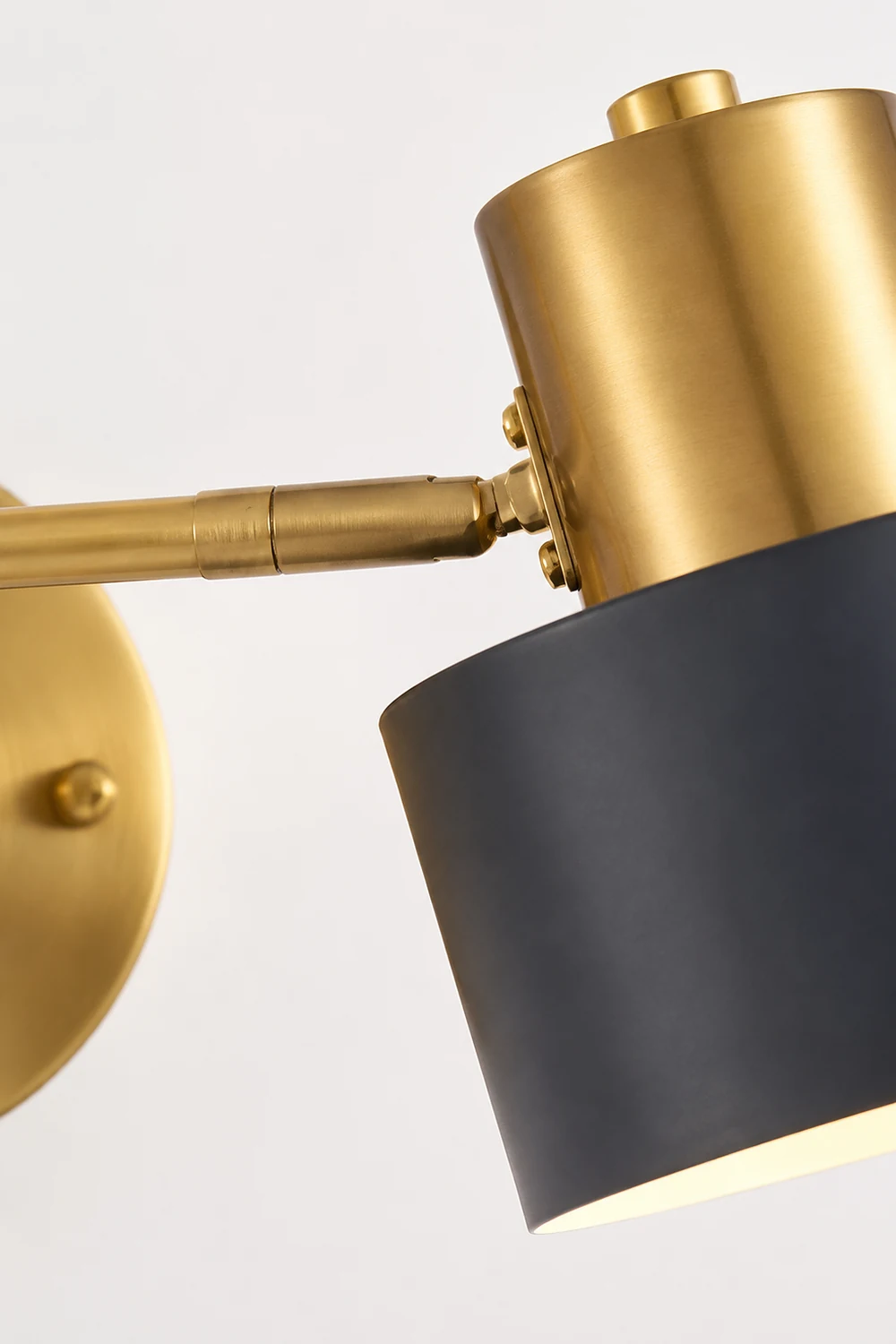 Freja Wall Lamp Modern, Metal Adjustable, Black/Gold, Bedroom - Lumpaz