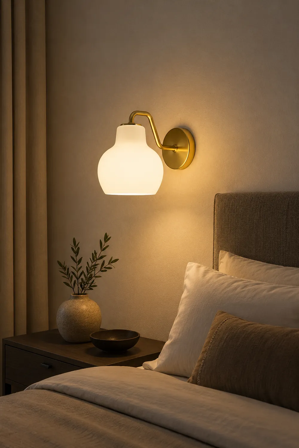 Hailie Vintage Dome LED Metal/Glass Wall Lamp For Mirror, White - Lumpaz