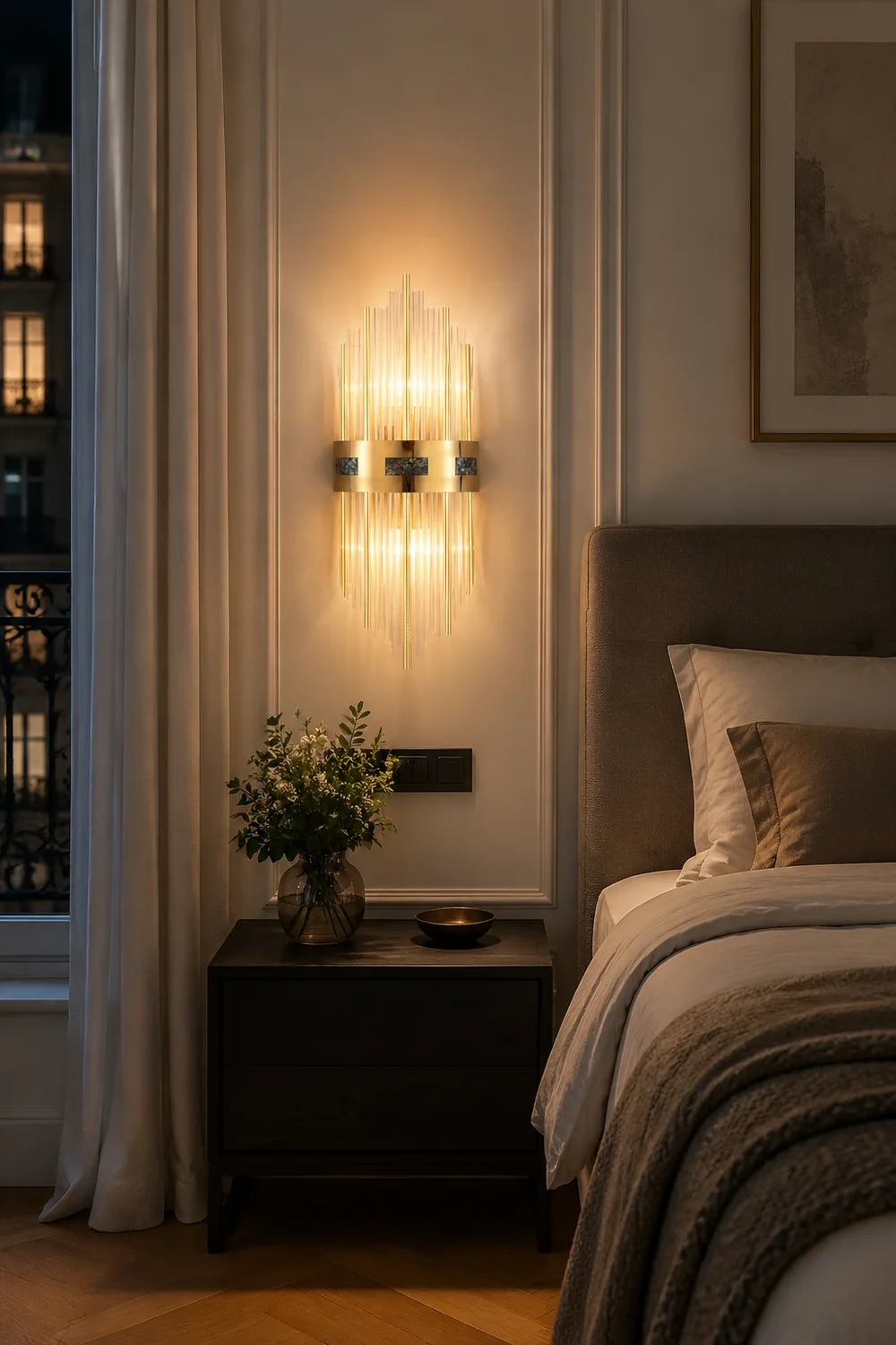 Crystal Wall Lamp Bedside Lamp, ∅18CM Bedroom/Living Room - Lumpaz