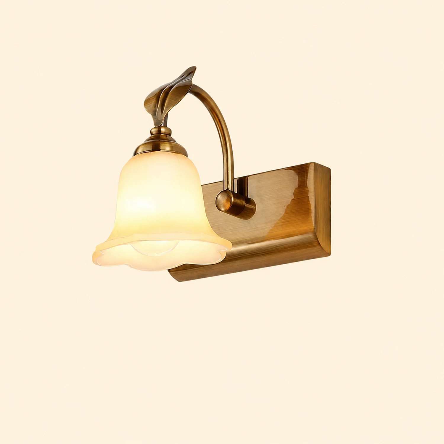 Félicie Flower Mirror Front Vanity Wall Lamp, Metal/Glass - Lumpaz