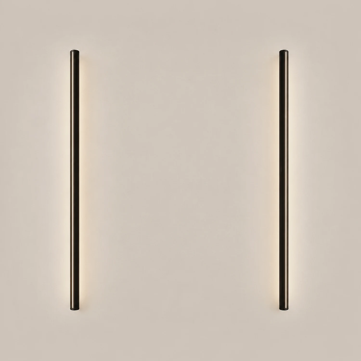 Edge Minimalist Black Bar Mirror Front Vanity Wall Lamp, Metal/Acrylic - Lumpaz