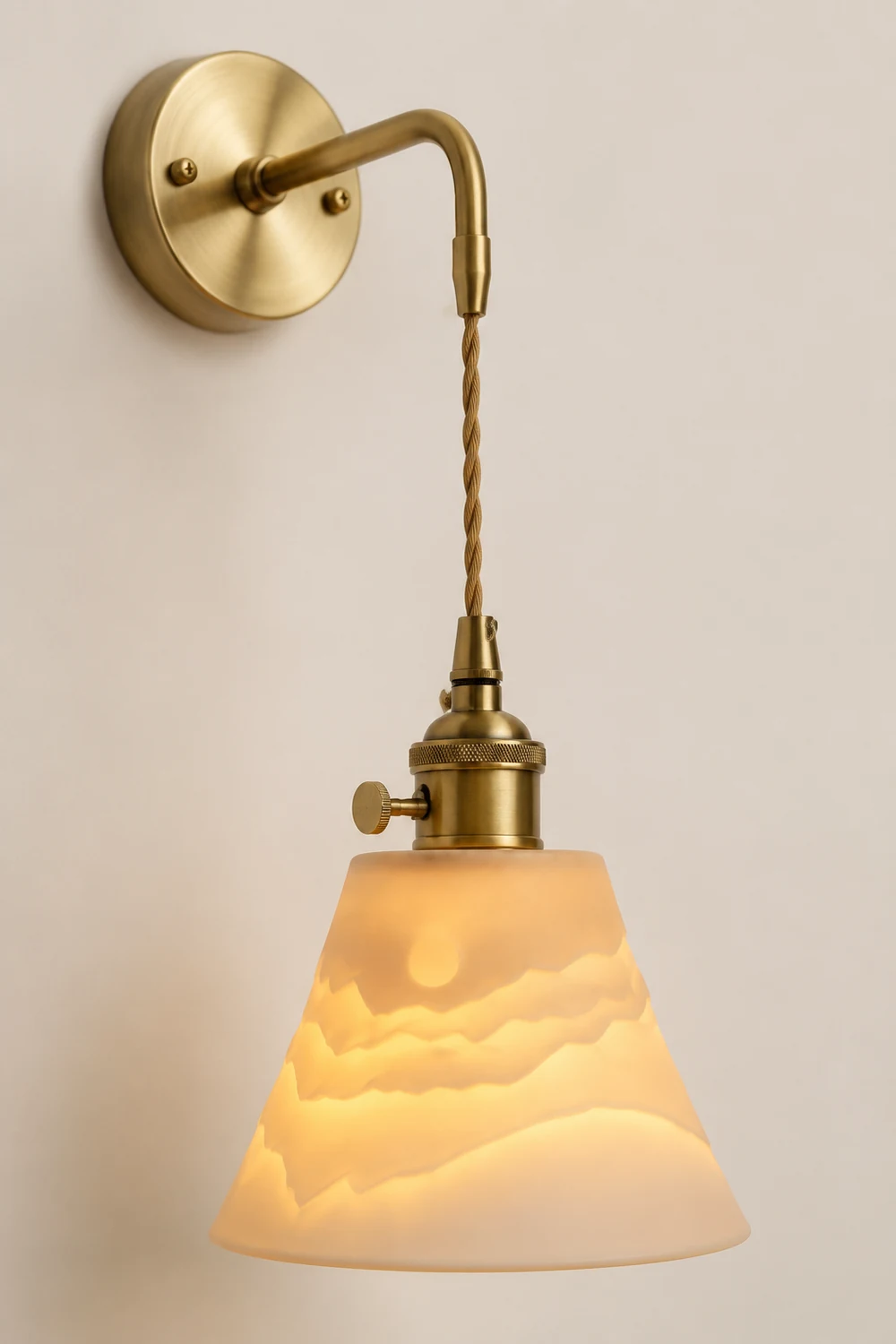 Lottie Modern Cone Wall Lamp, Metal/Ceramics - Lumpaz