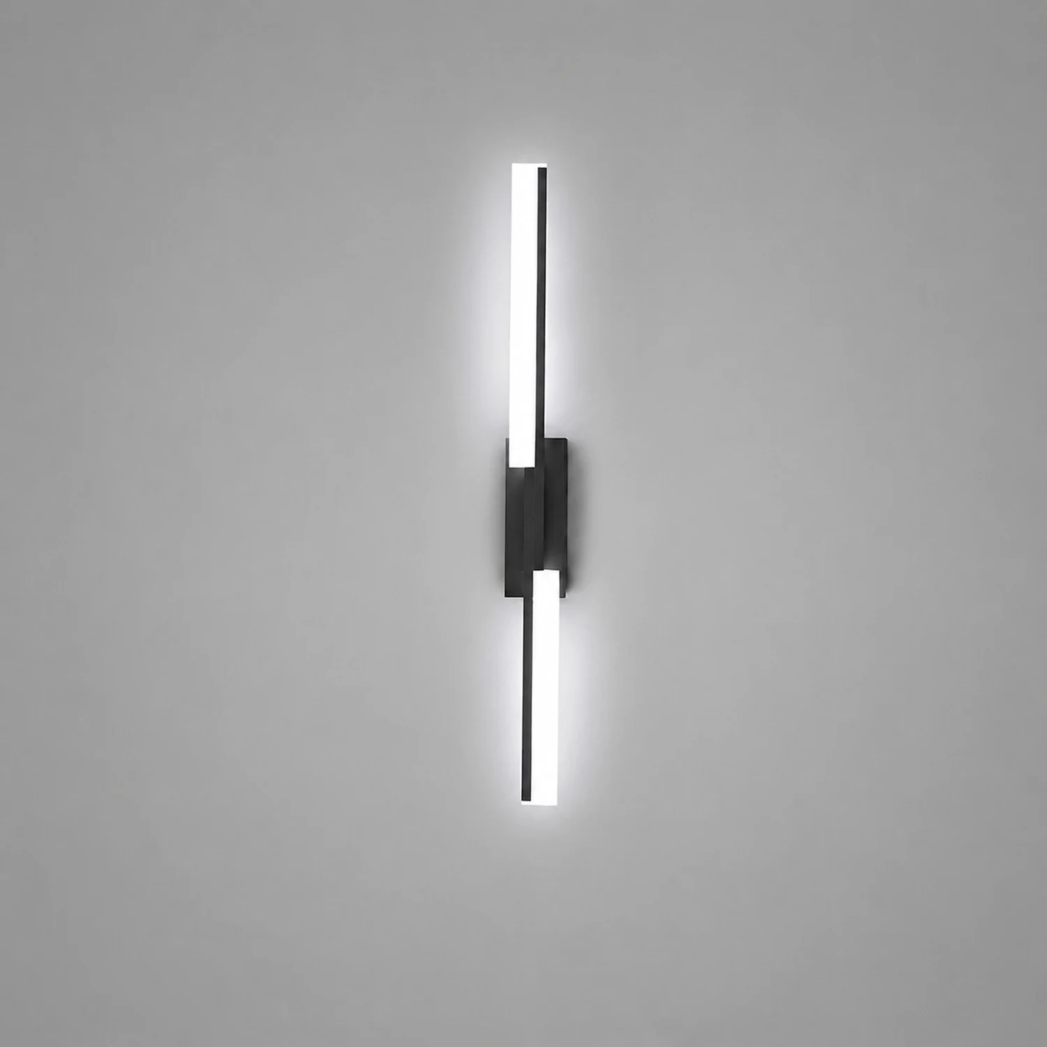 Alana Modern Geometric Metal&Silica Gel Bedroom Wall Lamp, Black/Gold - Lumpaz