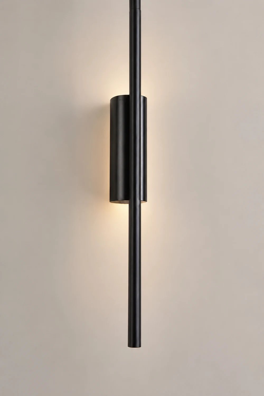 Edge Modern Linear Metal&Acrylic Bedroom Wall Lamp, Black/Brass - Lumpaz