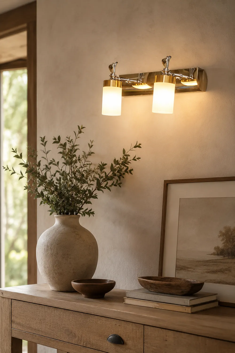 Leigh Modern Metal Vanity Wall Lamp, Gold, Bathroom, 2/3/4 Light - Lumpaz