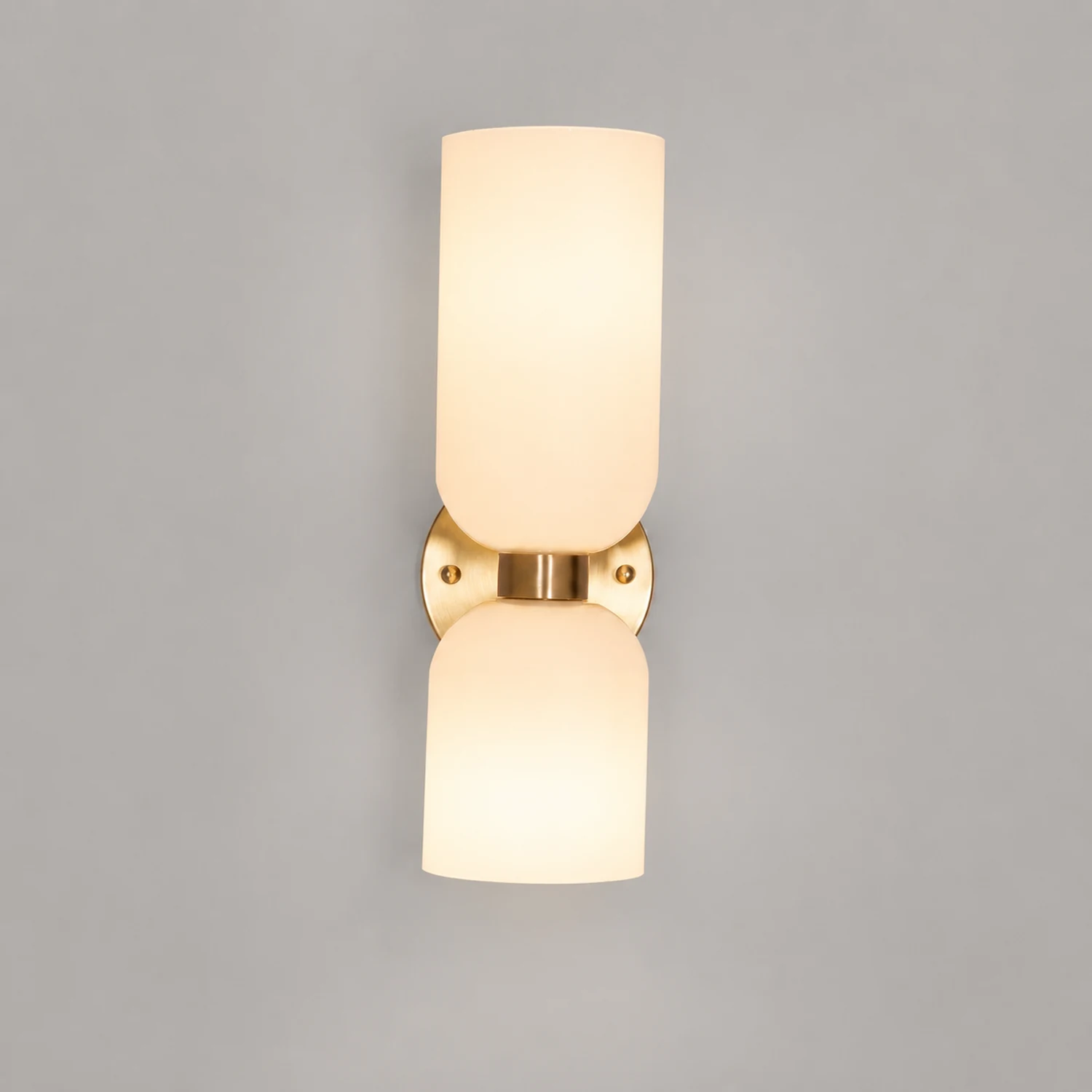 Meza Wall Lamp Simple Double-head, White/Blue/Gray/Chrome, Bedroom - Lumpaz