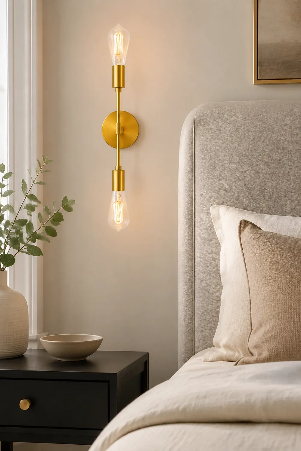 Alessio Modern Minimalist Wall Lamp, Metal, Black/Silver/Gold, Bathroom - Lumpaz