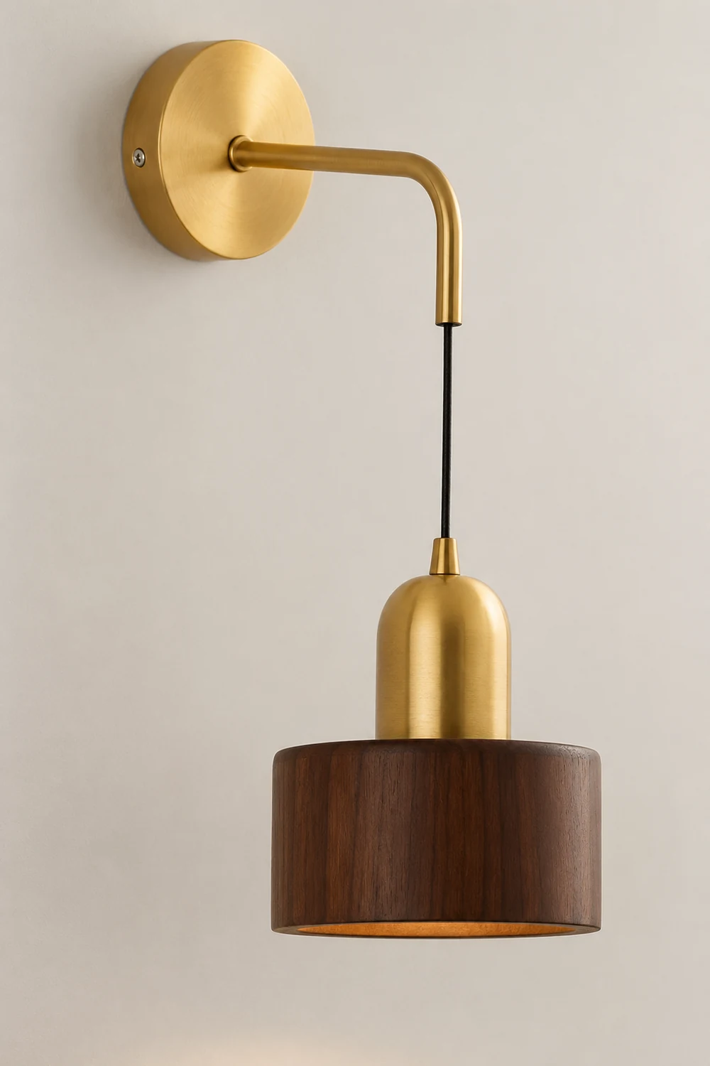Ozawa Vintage Wooden Cylinder Wall Lamp - Lumpaz