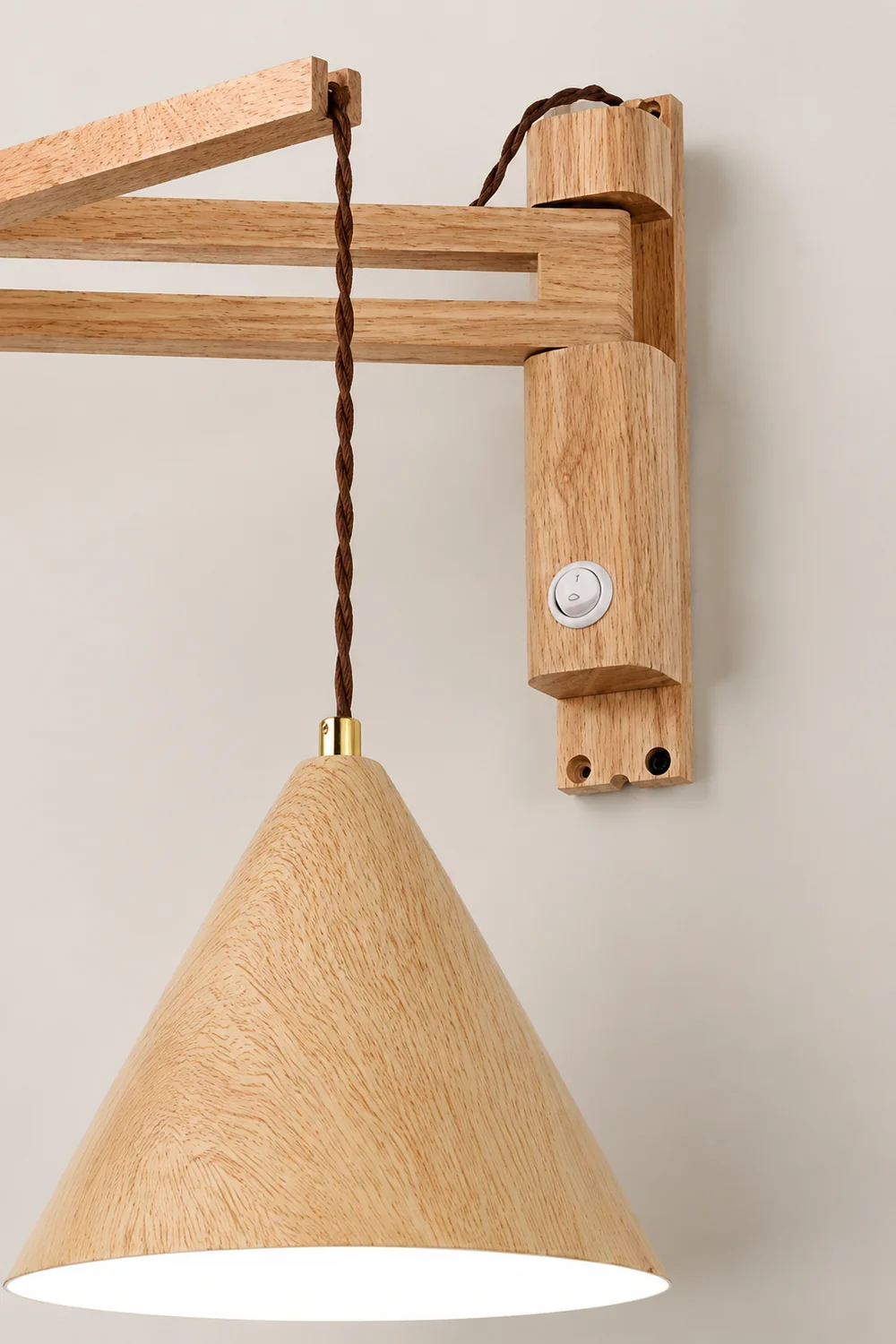 Ozawa Modern Adjustable Wall Lamp Wood/Metal 2 Color Bedroom - Lumpaz