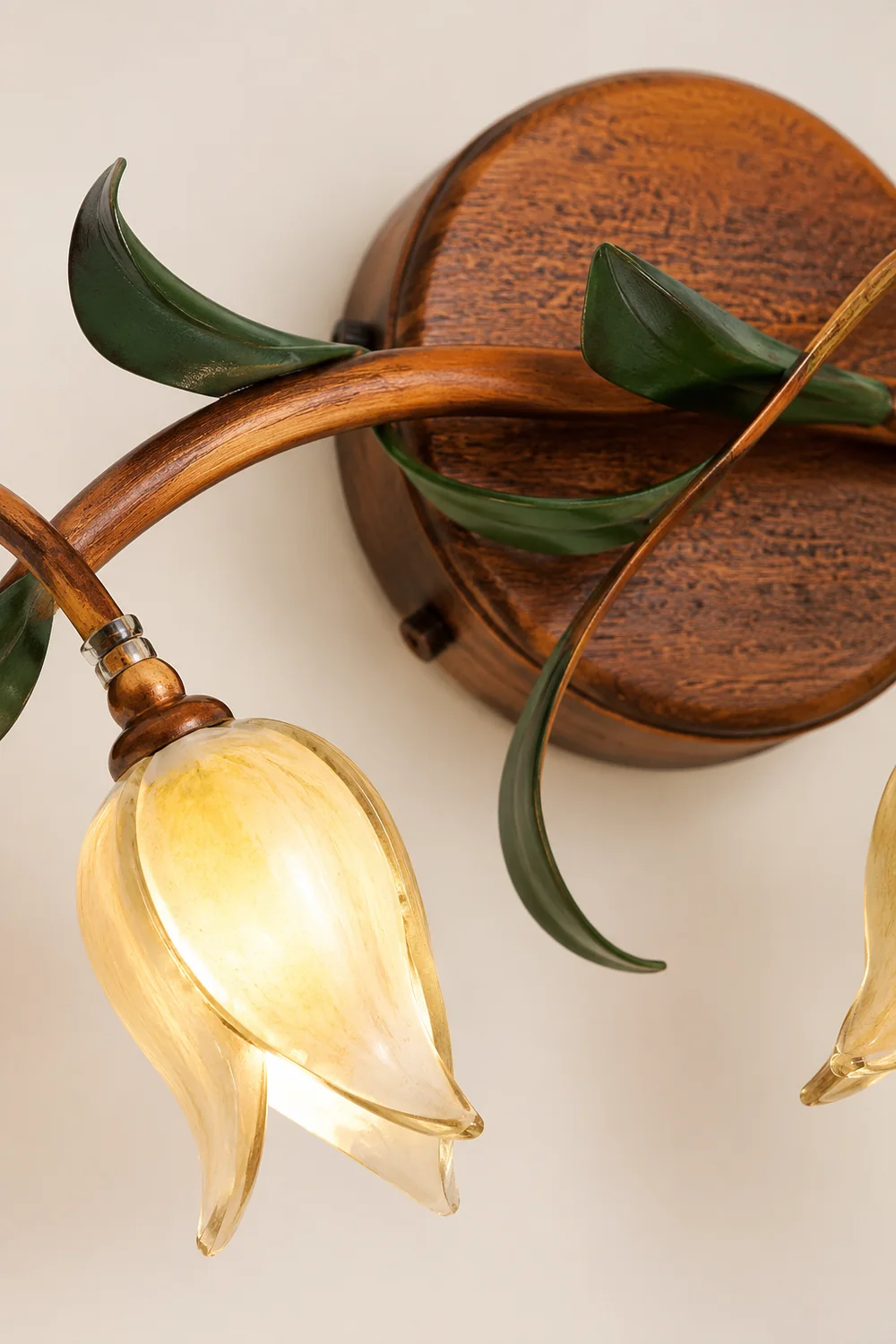 Félicie Vintage Flower Metal&Glass Wall Lamp, Copper - Lumpaz