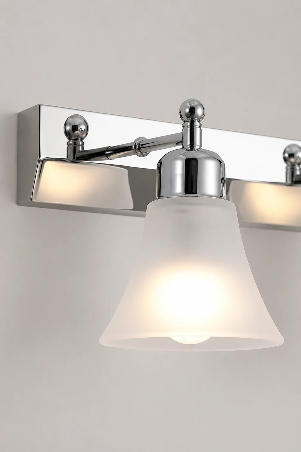Leigh Nordic Flower Shaped Steel&Glass Bedroom Wall Lamps, Sliver - Lumpaz