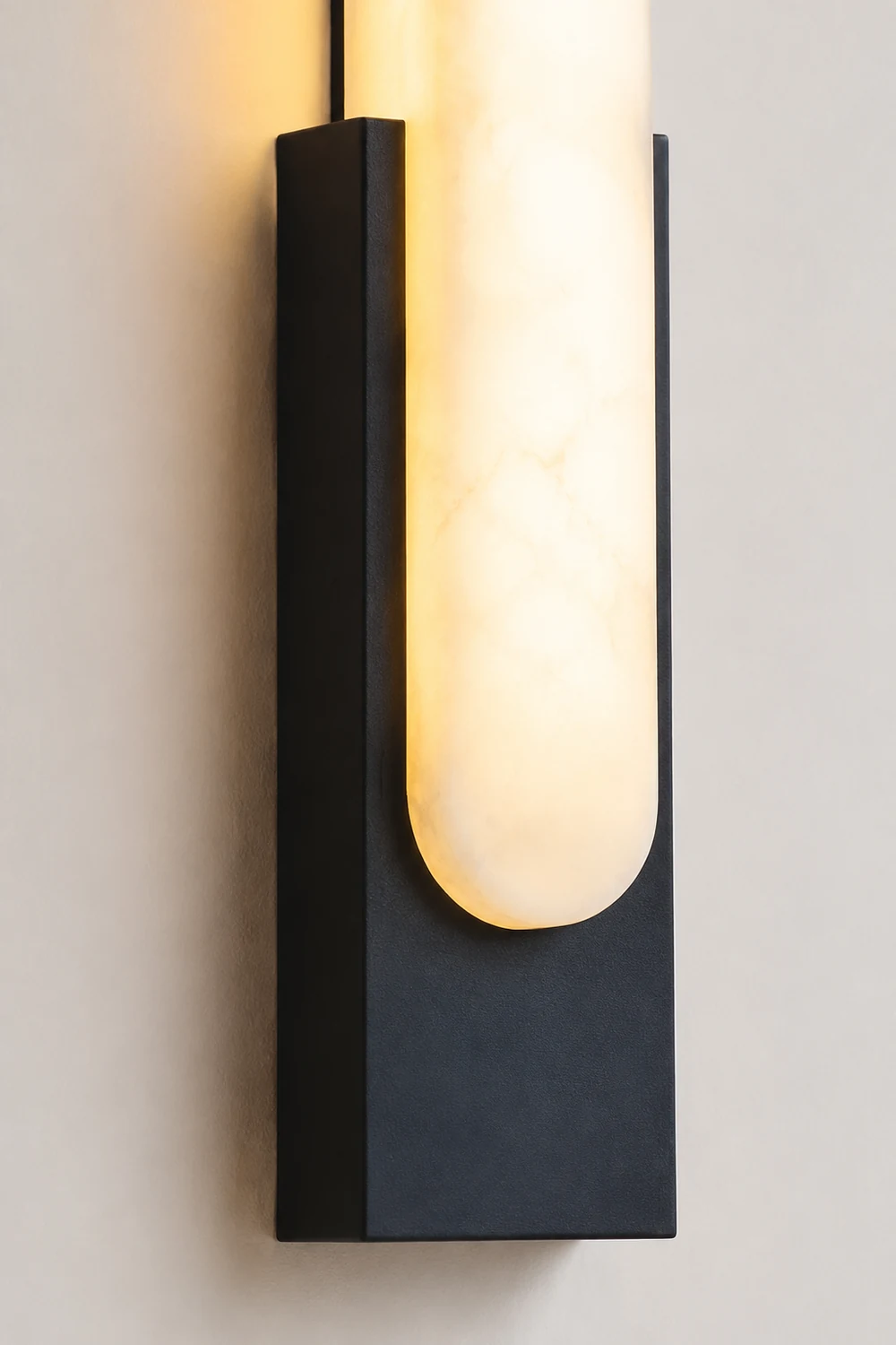 Chan Modern Rectangular Stone Metal Wall Lamp - Lumpaz