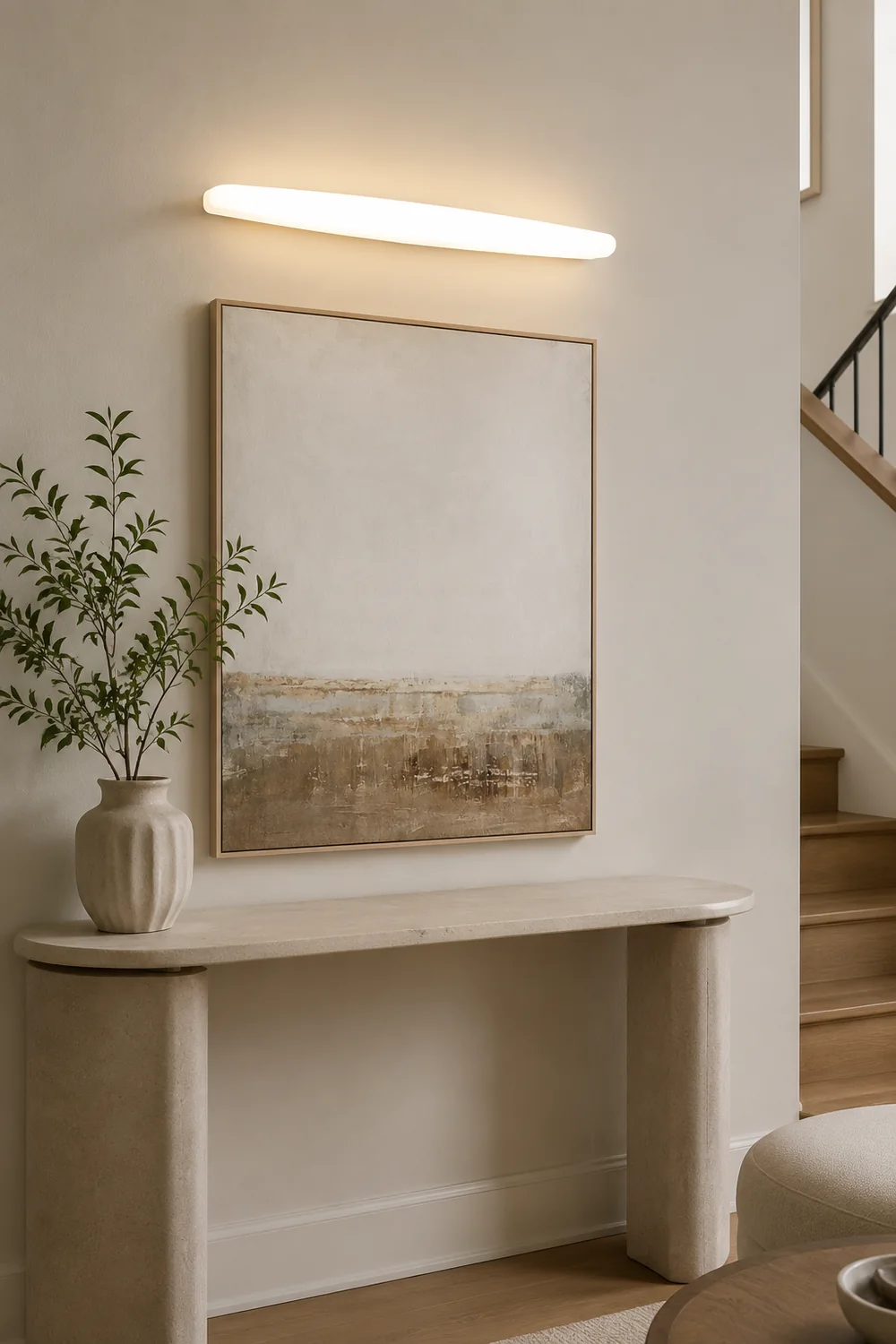 Edge Modern Oval Acrylic Wall Lamps, White - Lumpaz