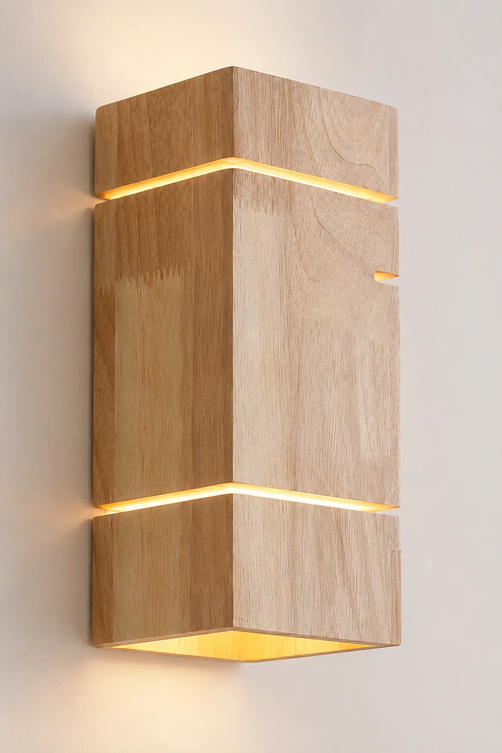 Ozawa Wall Lamp Rectangular Minimalist, Mounted Bedside, Wood, Bedroom - Lumpaz