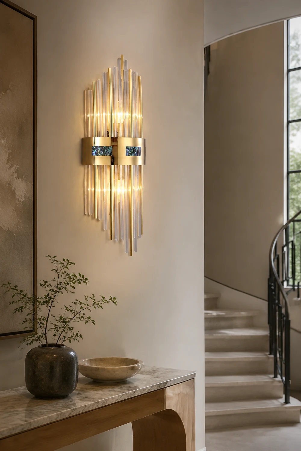 Crystal Wall Lamp Bedside Lamp, ∅18CM Bedroom/Living Room - Lumpaz
