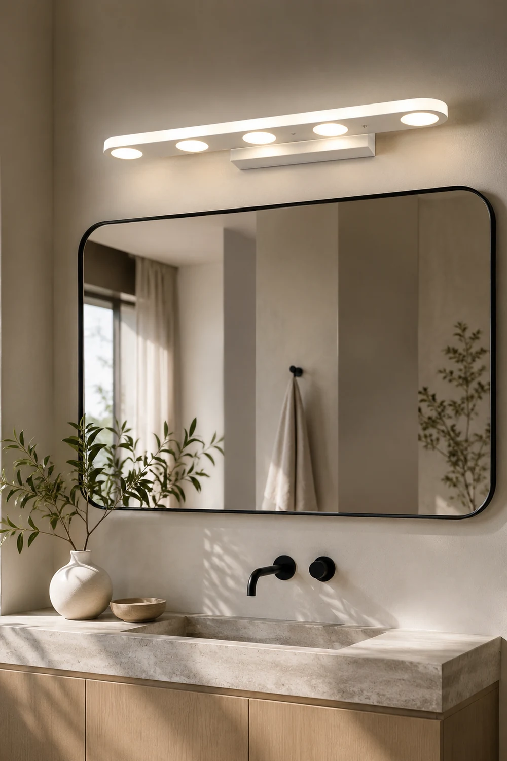 Leigh Modern Oval  Metal/Acrylic Bedroom Wall Lamp, White - Lumpaz