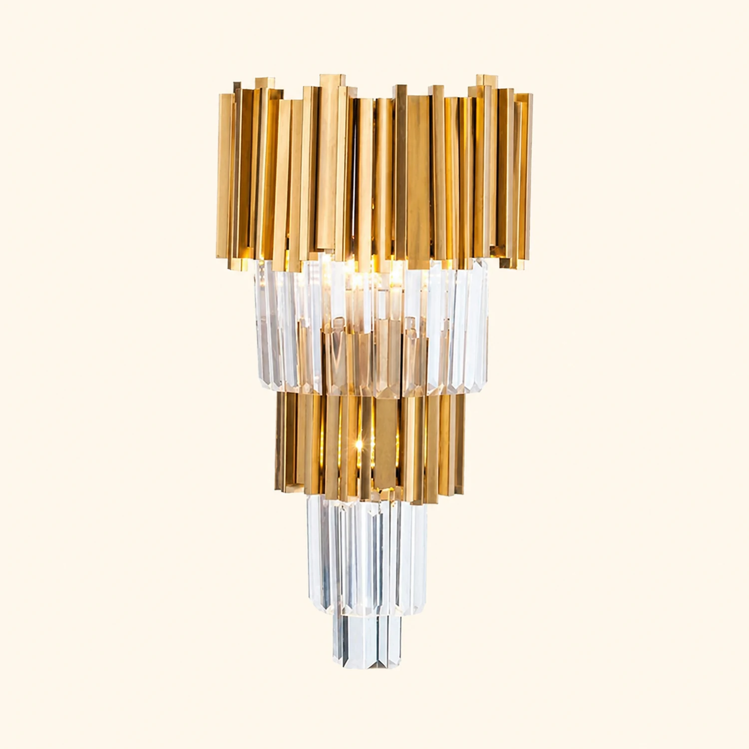 Kristy Luxury Gold Crystal Bedroom Bedside Wall Lamp - Lumpaz