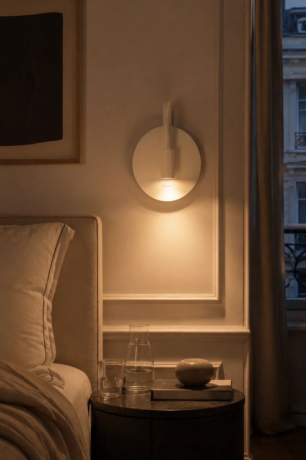 Cooley Wall Lamp Modern, Cylindrical Adjustable Arm Metal, 2-color, Bedroom - Lumpaz