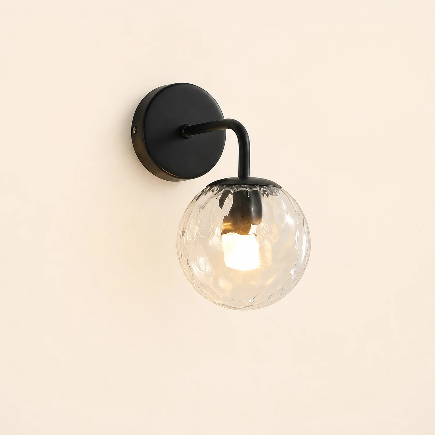 Valentina Vintage Clear Bubble Dresser Wall Lamp - Lumpaz