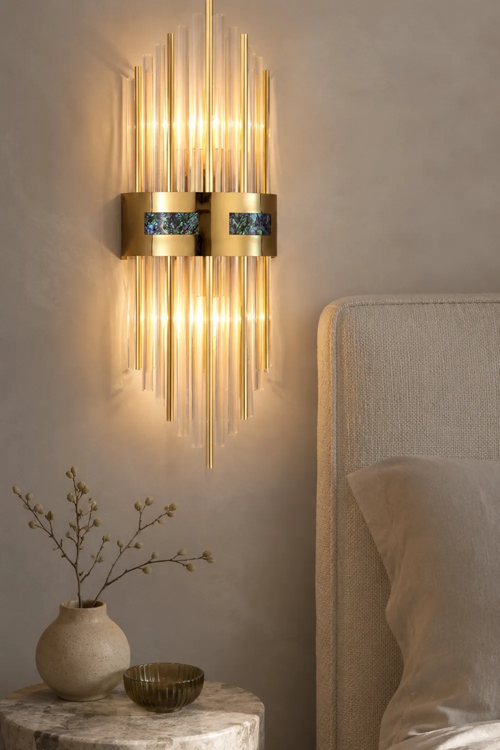 Crystal Wall Lamp Bedside Lamp, ∅18CM Bedroom/Living Room - Lumpaz