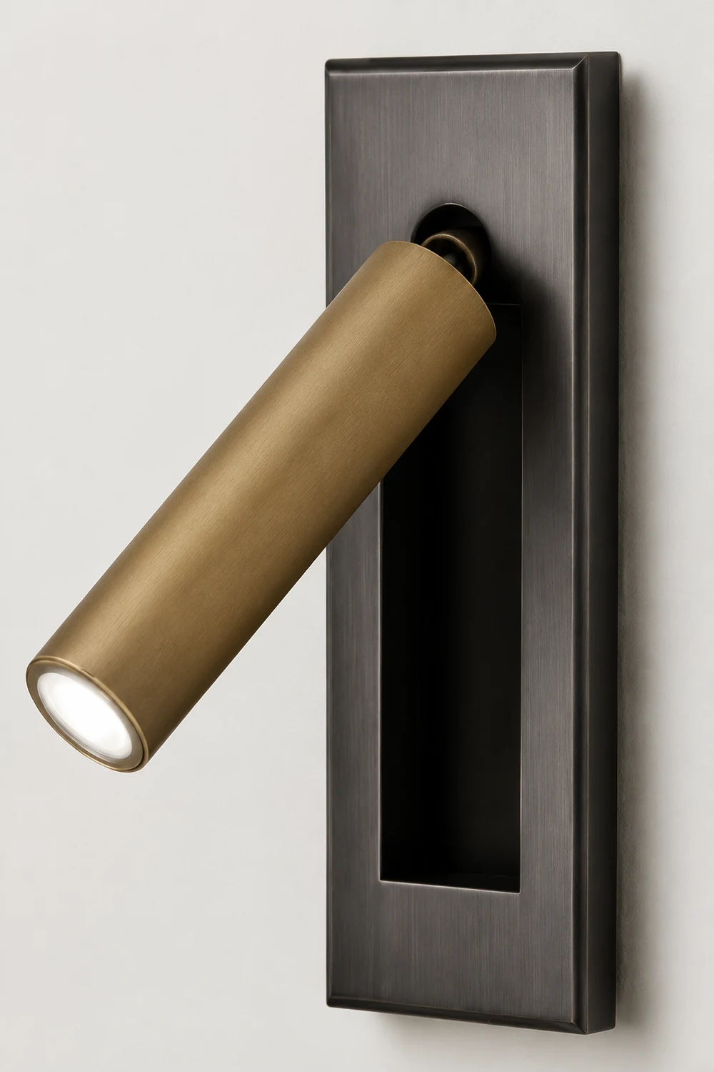 Orr Modern Rotatable Metal Spotlight, Cylindrical/Rectangular, Black/Silver/Gold/Nickel - Lumpaz