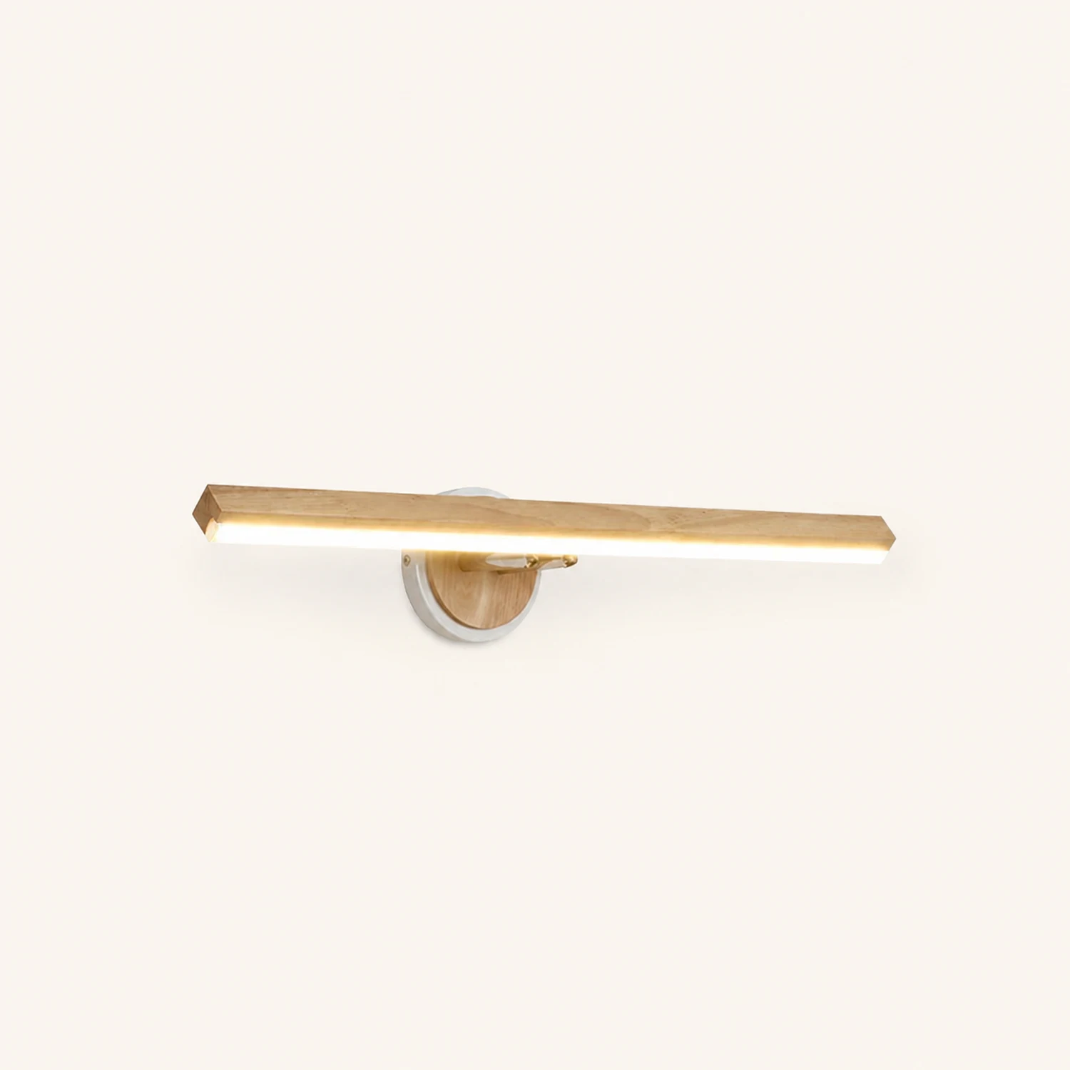 Ozawa Modern Linear Wooden Mirror Front Vanity Wall Lamp - Lumpaz
