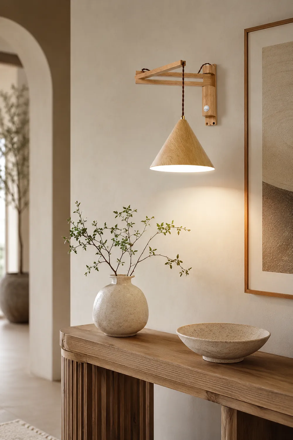 Ozawa Modern Adjustable Wall Lamp Wood/Metal 2 Color Bedroom - Lumpaz