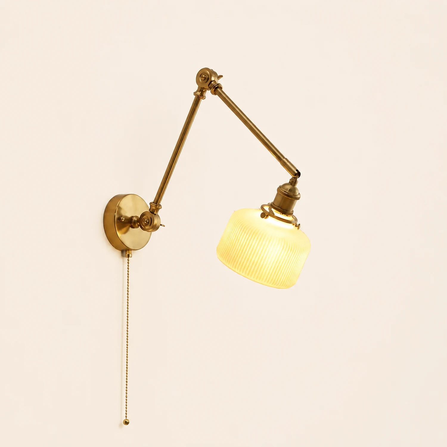 Carins Wall Lamp Modern Drum Ceramics Metal Adjustable, White - Lumpaz