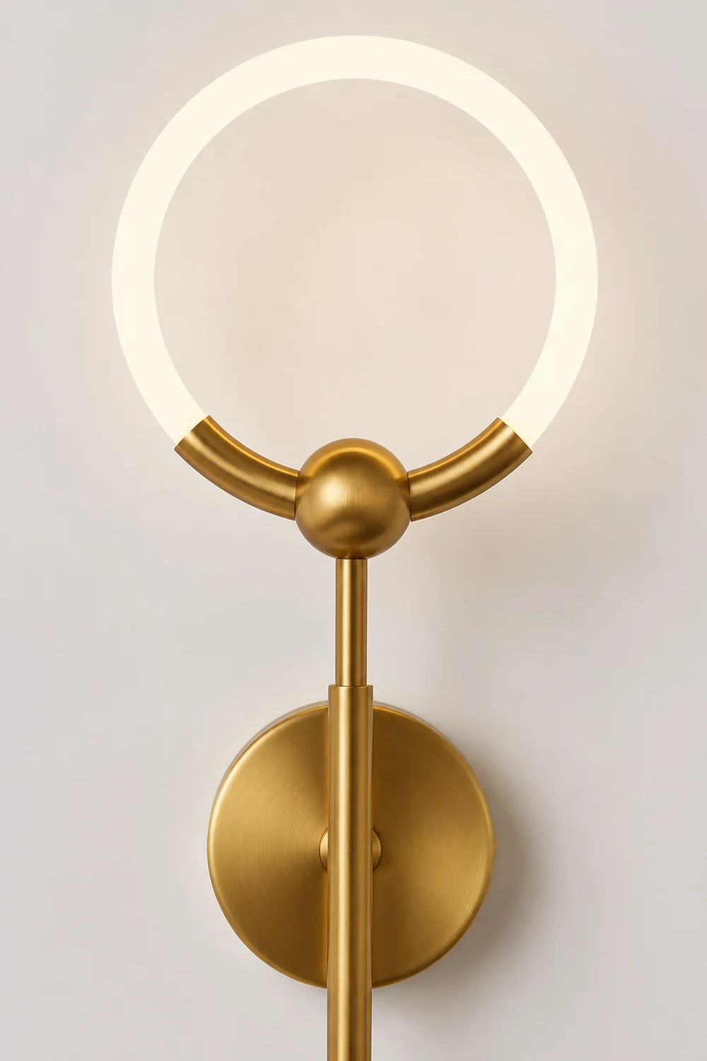 Arisha Modern Ring Vanity Wall Lamp, Black/Gold, Bathroom - Lumpaz