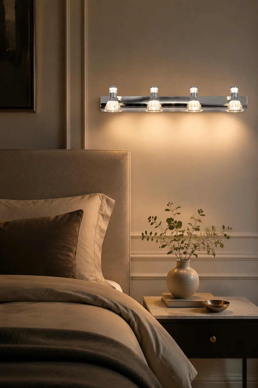 Kristy Conic Modern Multi Metal Mirror Front Vanity Wall Lamp, Silver - Lumpaz
