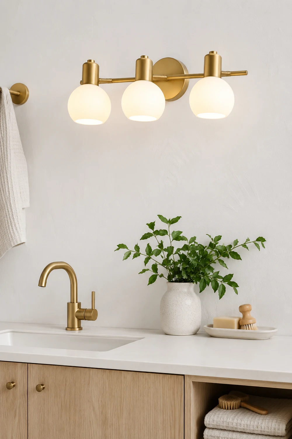 Valentina Modern Globe Metal Wall Mounted Lamps, Gold - Lumpaz