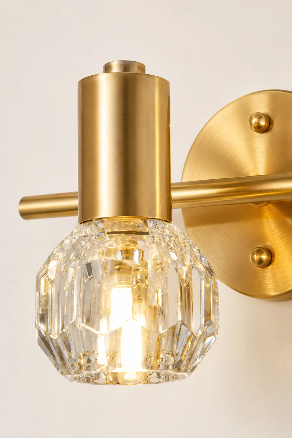 Kristy Luxury Globe Crystal Vanity Wall Lamp, 2/3 Light - Lumpaz