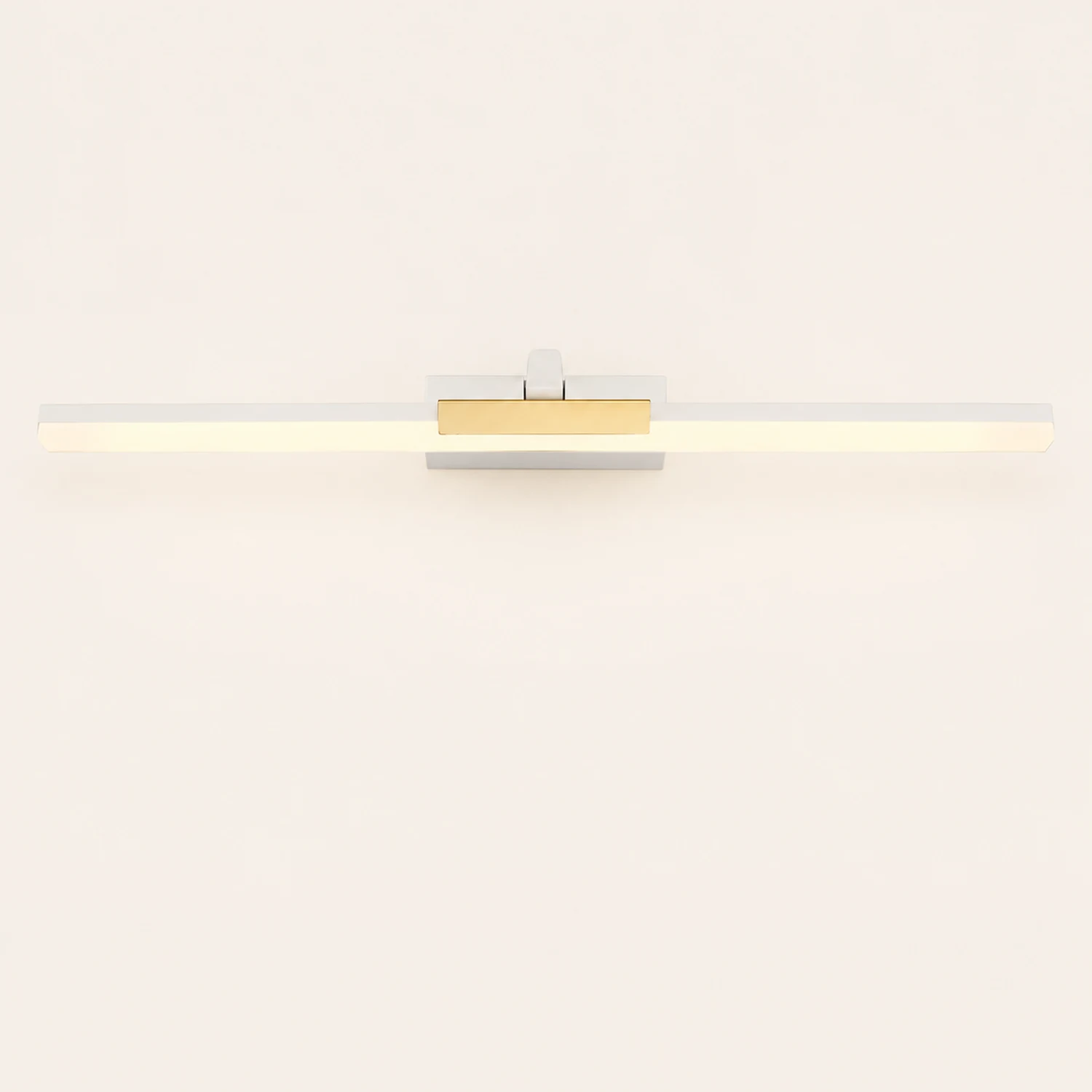 Edge Modern Linear Mirror Front Metal Vanity Wall Lamp, Black/White - Lumpaz