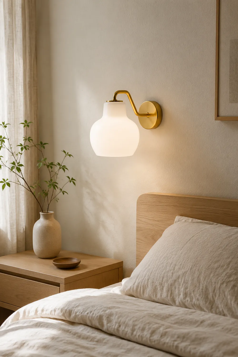 Lily Simple Dome Shape Vanity Wall Lamp, Metal/Glass - Lumpaz