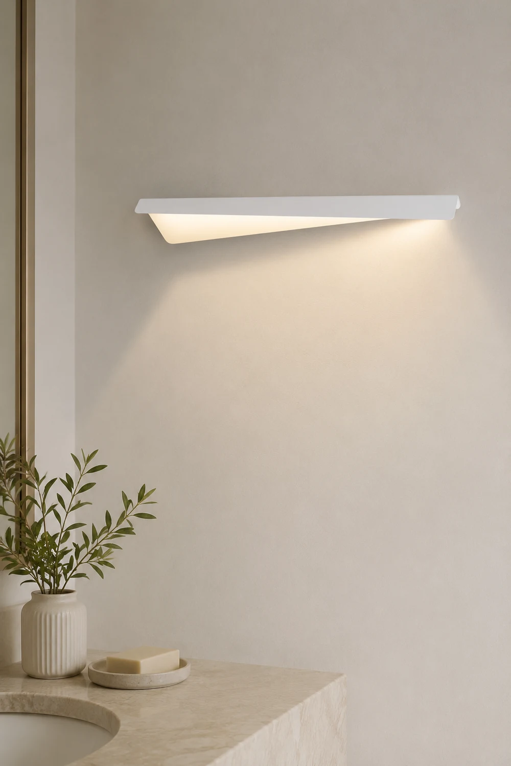 Leigh White Fold Vanity Wall Lamp - Lumpaz