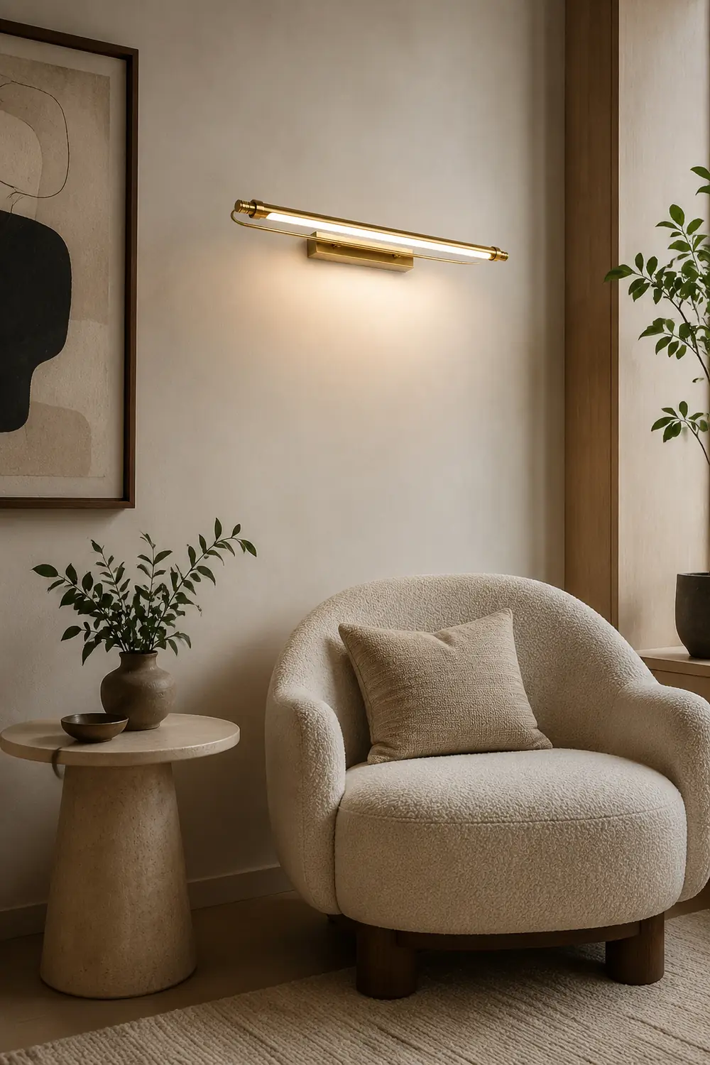Leigh Modern Linear Metal Vanity Wall Lamp, Gold - Lumpaz