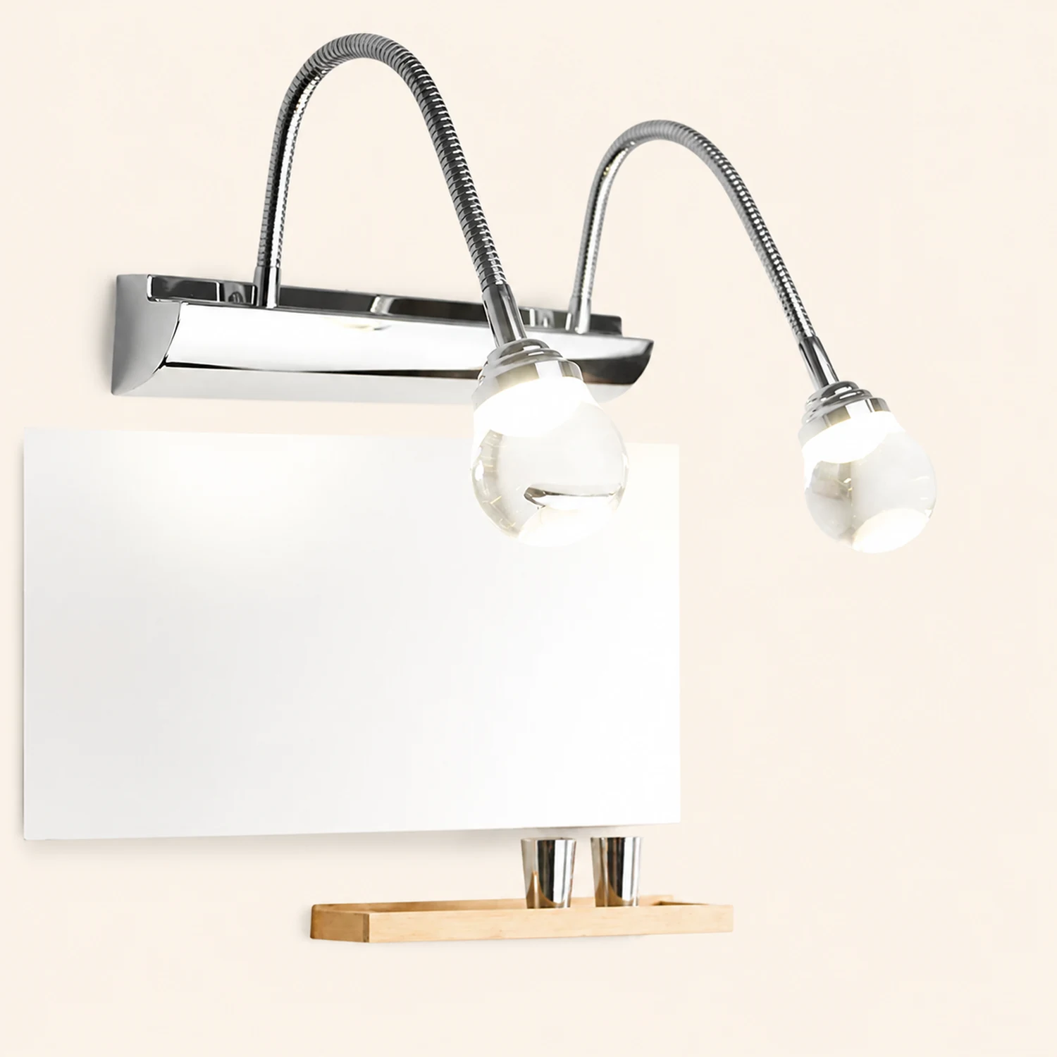 Leigh Modern Curve Around Steel/Acrylic Wall Lamp, White - Lumpaz