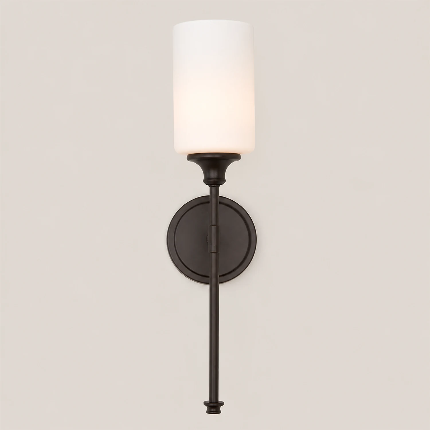 Eryn Nordic Vanity Metal Glass Minimalism Wall Lamp, Black/Silver - Lumpaz