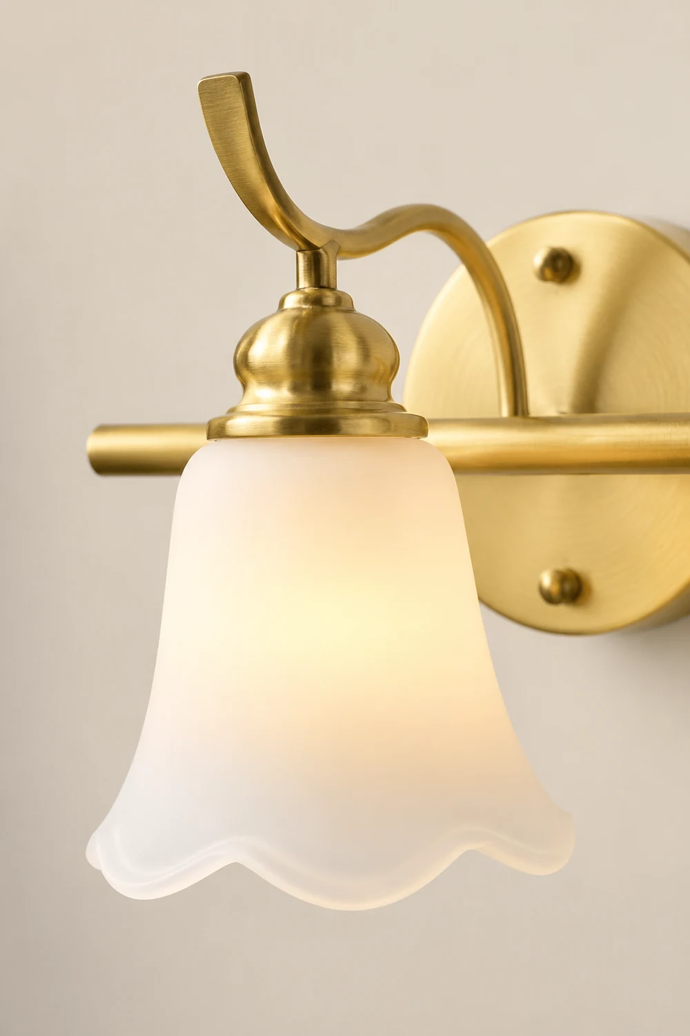 Félicie Vintage Flower Shaped Metal&Glass Lamp Wall, Gold - Lumpaz