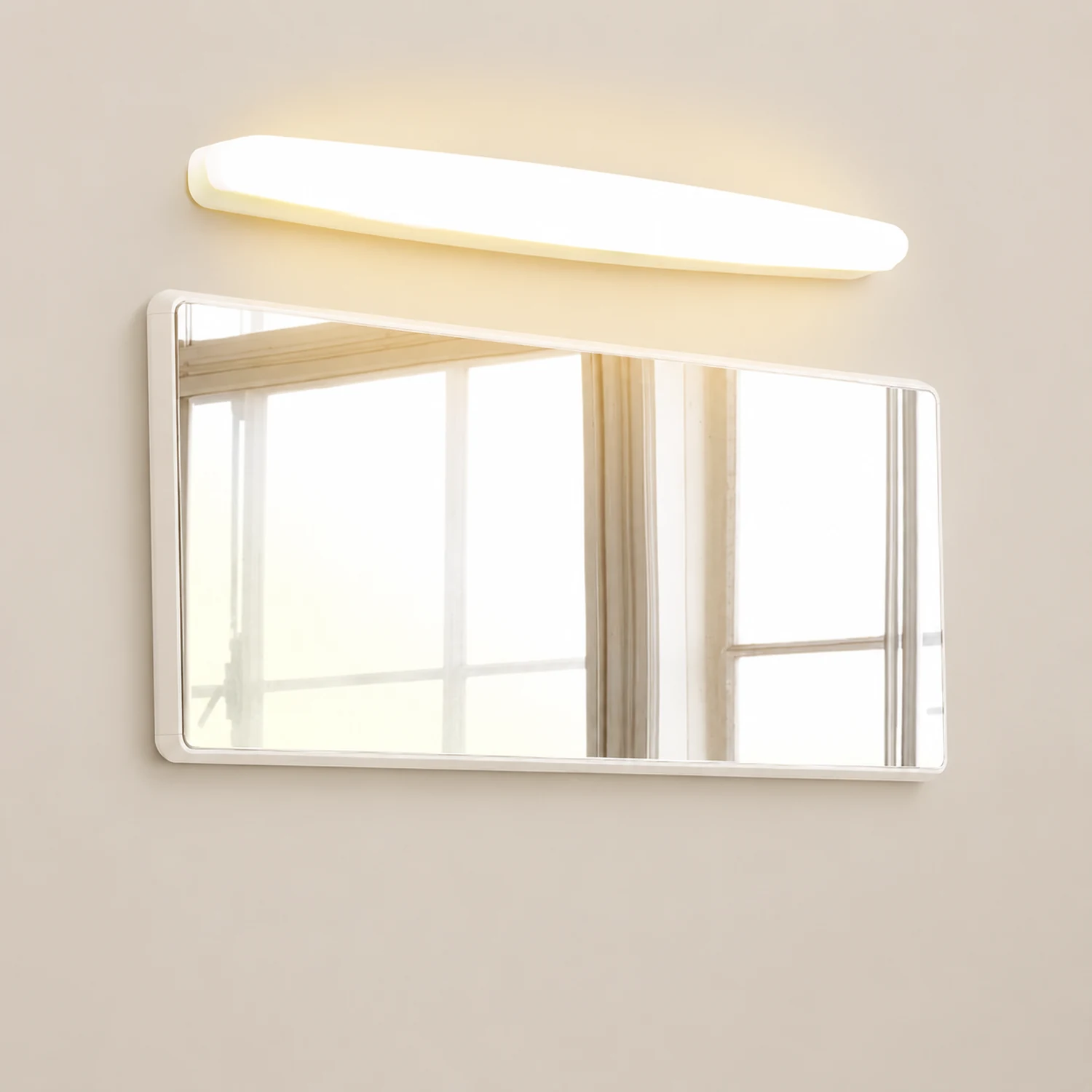 Edge Modern Oval Acrylic Wall Lamps, White - Lumpaz