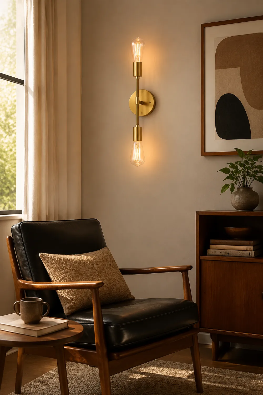 Alessio Modern Minimalist Wall Lamp, Metal, Black/Silver/Gold, Bathroom - Lumpaz