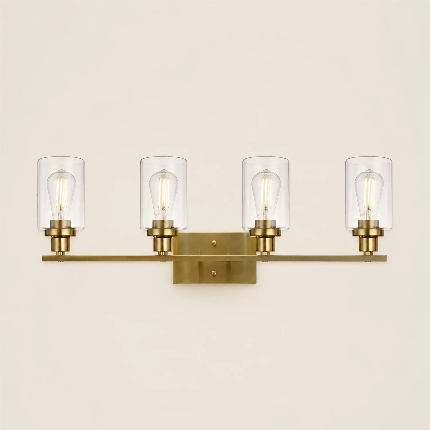 Alessio Modern Mirror Front Black Vanity Wall Lamp, Metal/Glass - Lumpaz
