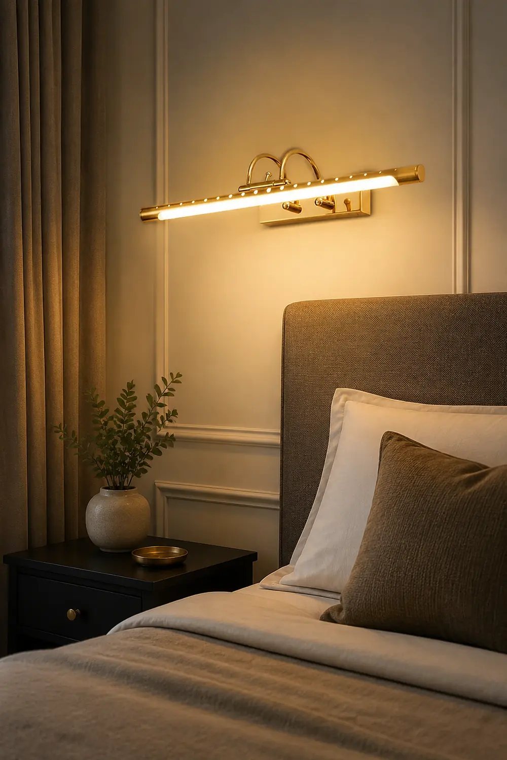 Eryn Modern Linear Vanity Wall Lamp, Gold, Bathroom/Kitchen - Lumpaz