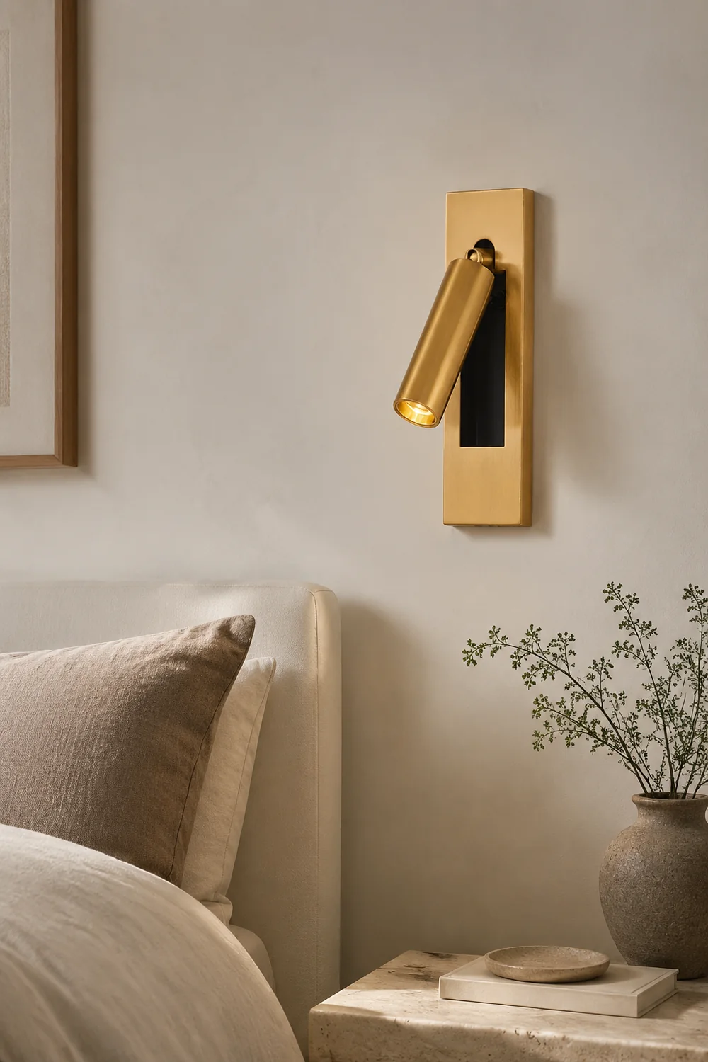 Orr Traditional Adjustable Metal Wall Lamp Spotlight, Black/Gold - Lumpaz