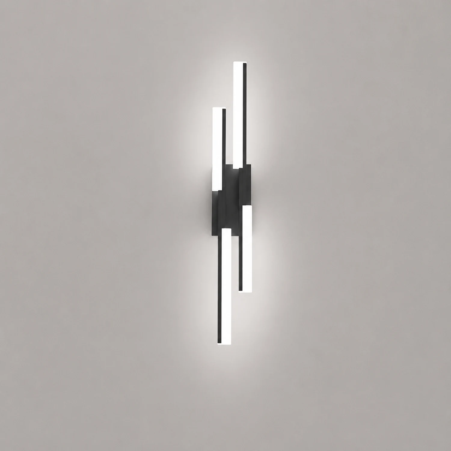 Alana Modern Geometric Metal&Silica Gel Bedroom Wall Lamp, Black/Gold - Lumpaz