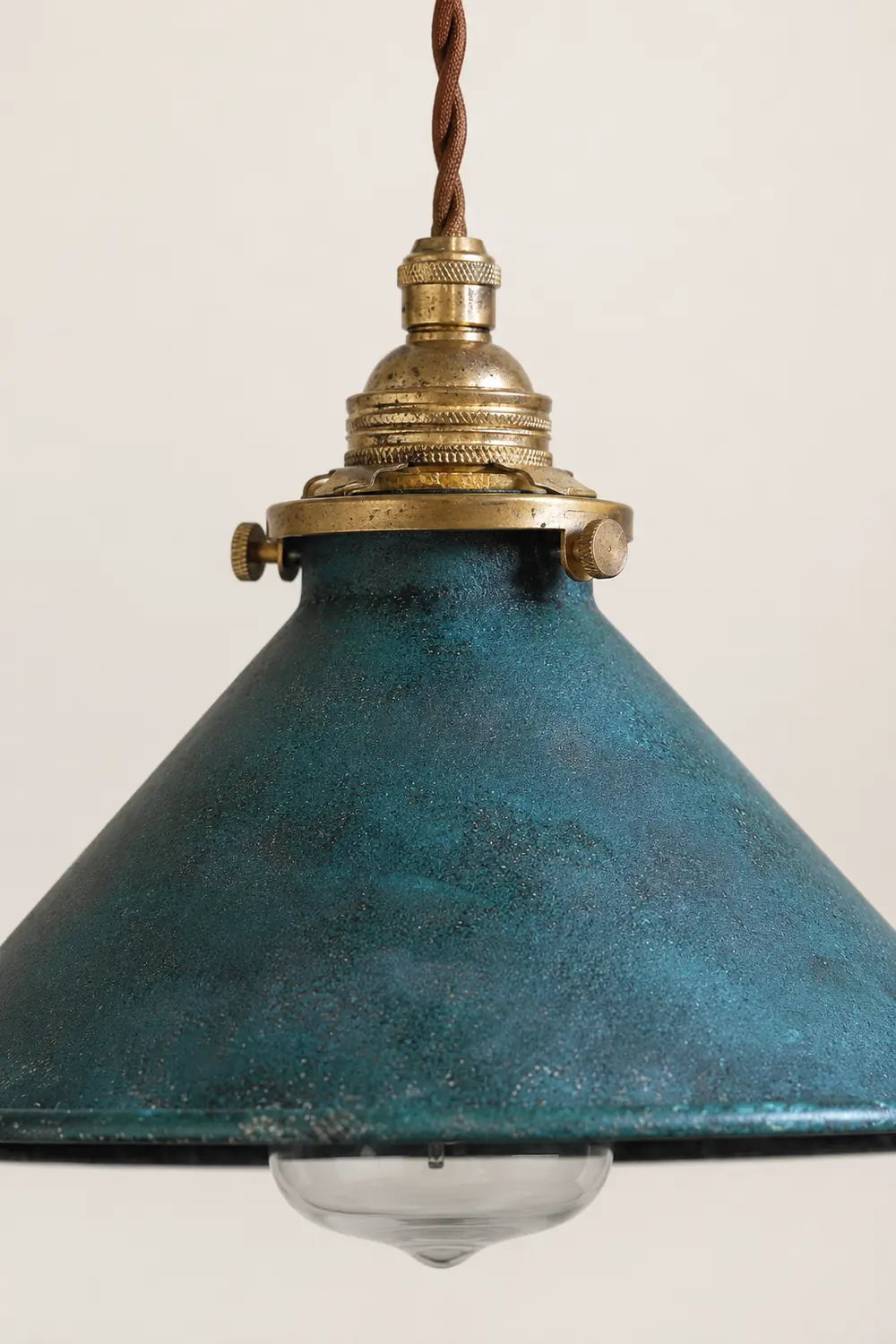 Alessio Vintage LED Rustic Pendant Light Metal Blue Kitchen Balcony - Lumpaz
